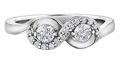 10K White Gold 0.40 cttw Diamond Ring