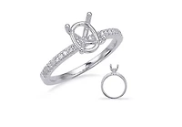 14K Oval Cut Diamond Ring
