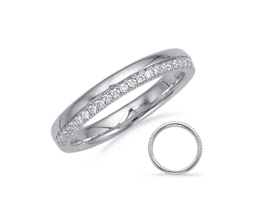 14K White Gold 0.16cttw Diamond Ring - size 6.5