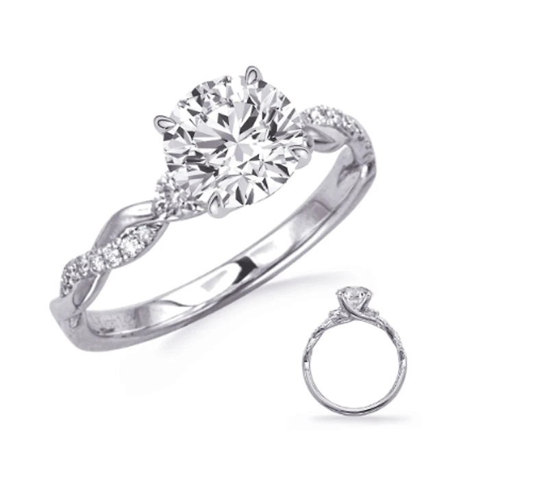 TRACKING - 14K Round Brilliant Cut Diamond Ring