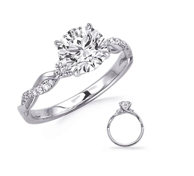 TRACKING - 14K Round Brilliant Cut Diamond Ring