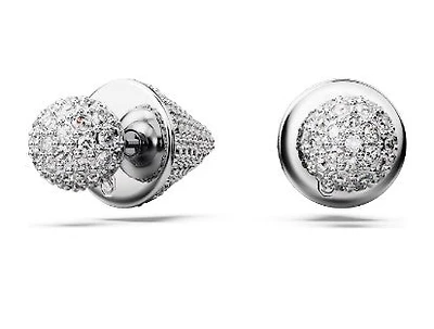 Swarovski -  Luna stud earrings, Moon, White, Rhodium plated - 5662284 - Discontinued