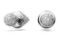 Swarovski -  Luna stud earrings, Moon, White, Rhodium plated - 5662284 - Discontinued