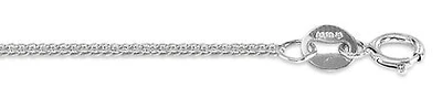 10K White Gold 1.00mm Wheat Chain