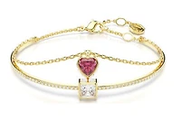 Swarovski - Chroma bangle, Heart, Red, Gold-tone plated - 5683835