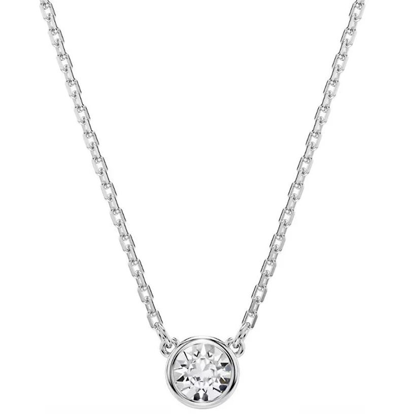 Swarovski - Imber pendant, Round cut, White, Rhodium plated - 5696039