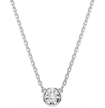 Swarovski -   Imber pendant, Round cut, White, Rhodium plated - 5696039