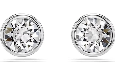 Swarovski -  Imber stud earrings, Round cut, White, Rhodium plated - 5696073