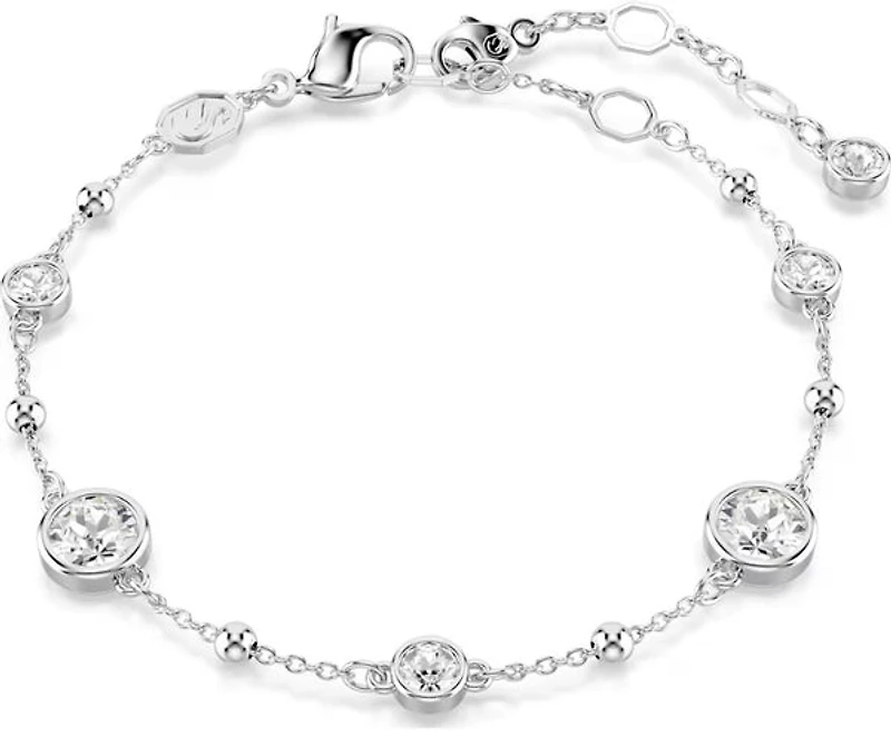 Swarovski - Imber bracelet, Round cut, White, Rhodium plated - 5696079