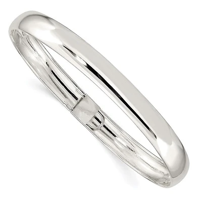 Sterling Silver 8mm Polished Flexible Bangle
