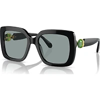 Swarovski Lucent: Oversized Square Shaped Sunglasses Black 5679521