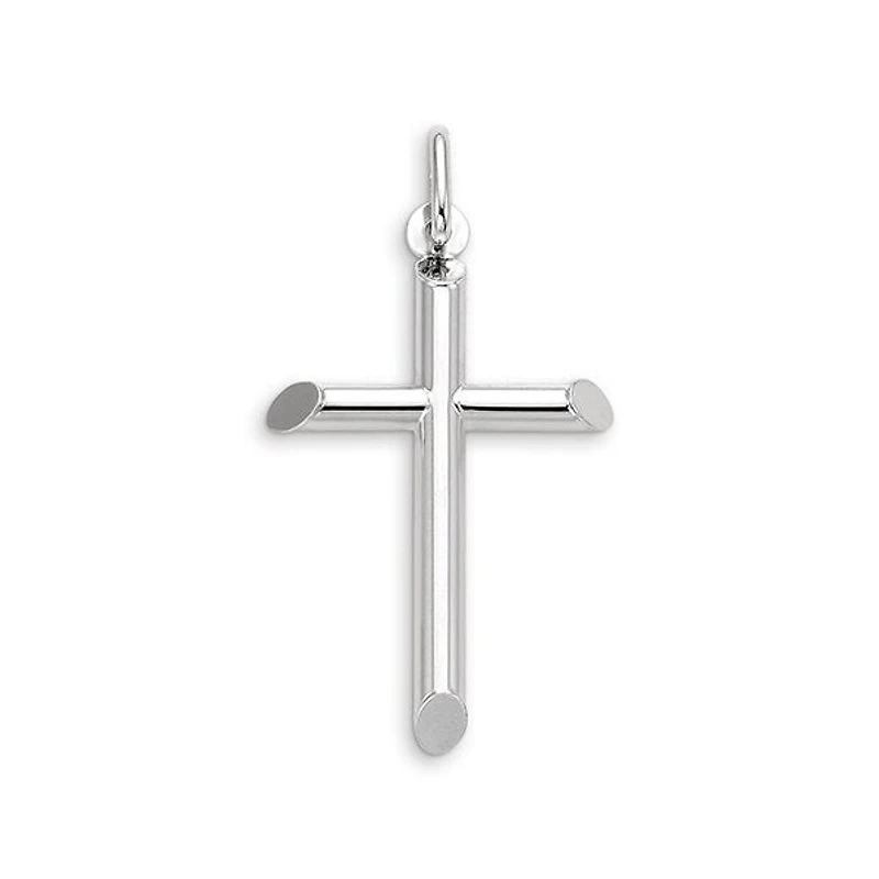10K White Gold Cross Charm
