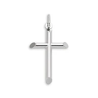 10K White Gold Cross Charm