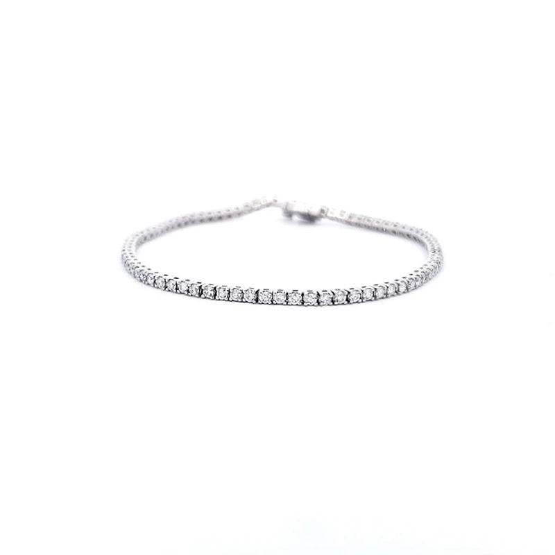 14K White Gold 2.00 cttw Lab Grown Diamond Tennis Bracelet
