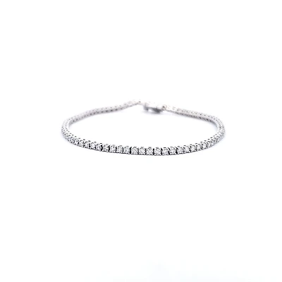 14K White Gold 2.00 cttw Lab Grown Diamond Tennis Bracelet