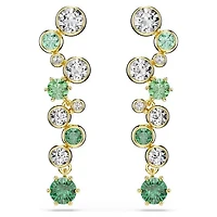 Swarovski Constella drop earrings Mixed cuts, Green, Gold-tone plated 5732248