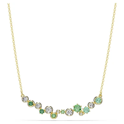 Swarovski Constella necklace Mixed cuts, Green, Gold-tone plated 5732247
