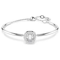 Swarovski Dextera bangle Round cut, White, Rhodium plated 5733399
