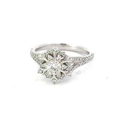 Previously Loved - Enchanted Disney Elsa 0.63 CT. T.W. Diamond Snowflake Engagement Ring 14K White Gold