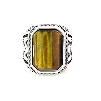 Argent Silver and Cat's Eye Ring