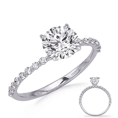 Platinum Round Brilliant Cut Diamond Ring 
