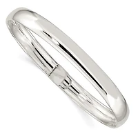 Sterling Silver 8mm Polished Flexible Bangle