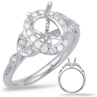 14K Oval Cut Diamond Ring