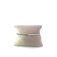14K White Gold Sapphire and Diamond Bracelet - 7"