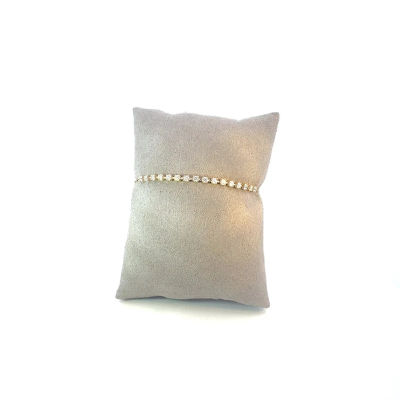 14K Yellow Gold 0.41cttw Diamond Bracelet - 7"