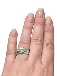 Previously Loved - 2.24cttw Princess Cut Diamond Engagement Ring Set - 4.5