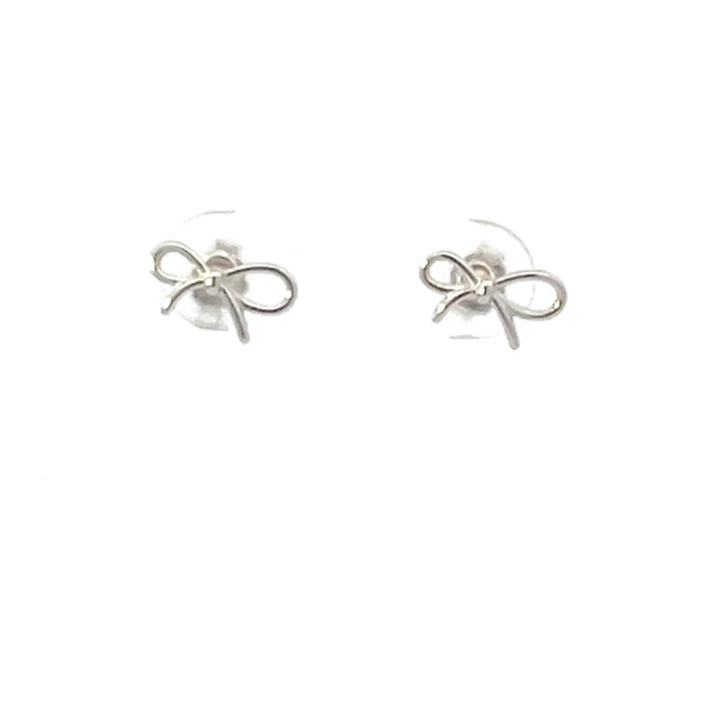 925 Sterling Silver Bow Earrings