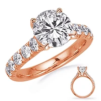 14K Round Brilliant Cut Diamond Ring