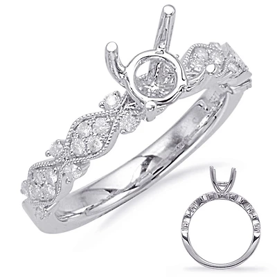 14K Round Brilliant Cut Diamond Ring
