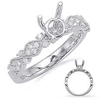 14K Round Brilliant Cut Diamond Ring