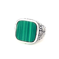 Argent Silver and Malachite Ring