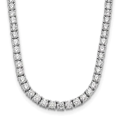 14kw 10.00cttw Lab Grown Diamond Tennis Style Necklace - 16”