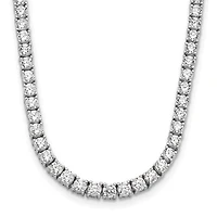 14kw 10.00cttw Lab Grown Diamond Tennis Style Necklace - 16”