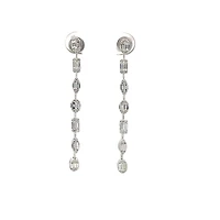 14K White Gold 0.89cttw Diamond Earrings