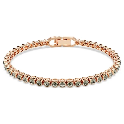 Swarovski Imber Emily Tennis bracelet, Round cut, Black