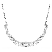 Swarovski - Matrix necklace, Gradient of round cuts, White, Rhodium plated 5705396
