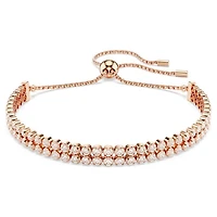 Swarovski - Matrix Tennis bracelet, Round cut, White