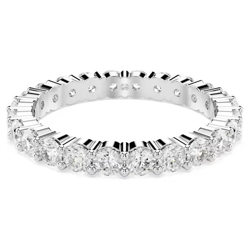 Swarovski - Matrix Vittore ring, Round cut, White, Silver-tone finish - 48