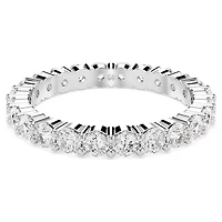 Swarovski - Matrix Vittore ring, Round cut, White, Silver-tone finish - 48