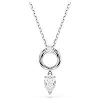 Swarovski Mesmera pendant, Pear cut, White, Rhodium plated 5723146