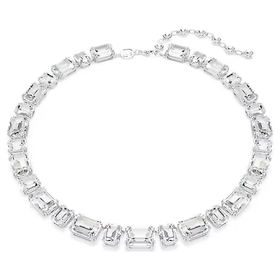 Swarovski - Millenia Tennis necklace, Octagon cut, White, Rhodium plated 5705757