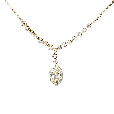 14K Yellow Gold 0.70 cttw Diamond Pendant