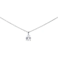 14K Gold Lab Grown cttw Pear Cut Diamond Pendant