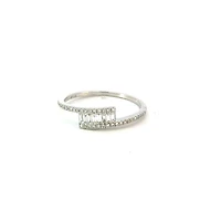 14K White Gold 0.22 cttw Diamond Ring