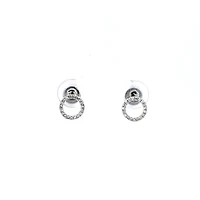 14K White Gold 0.10 cttw Diamond Earrings