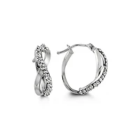 10K White Gold Cubic Zirconia 18mm Earrings